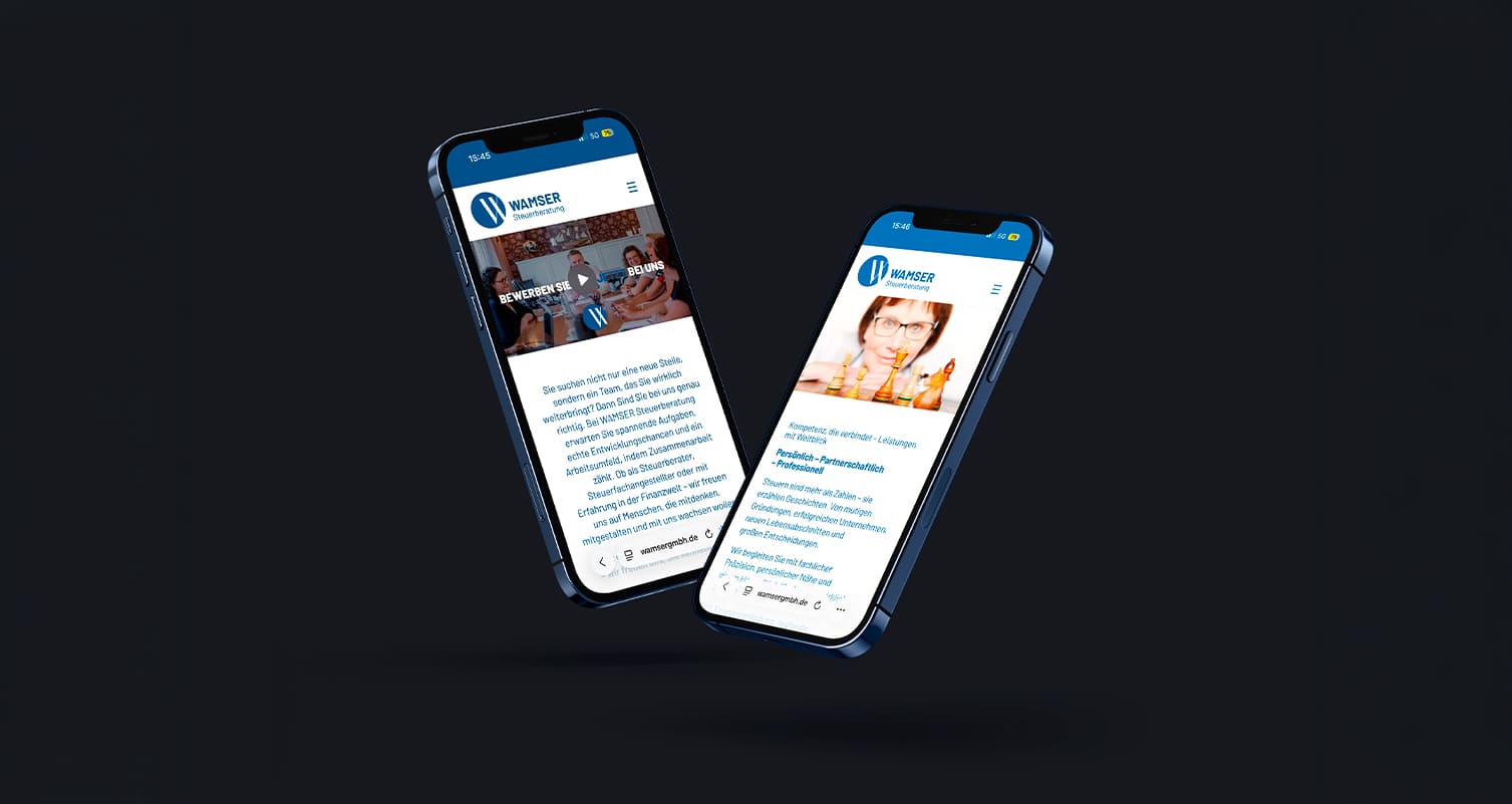 Wamser Webdesing in barrierefreier Umsetzung