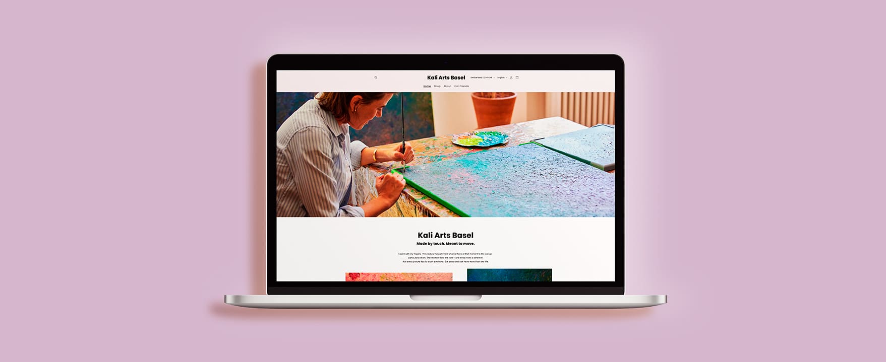 Modernes Webdesign auf Laptop als Beispiel für digitale Markenauftritte und responsive Websites.